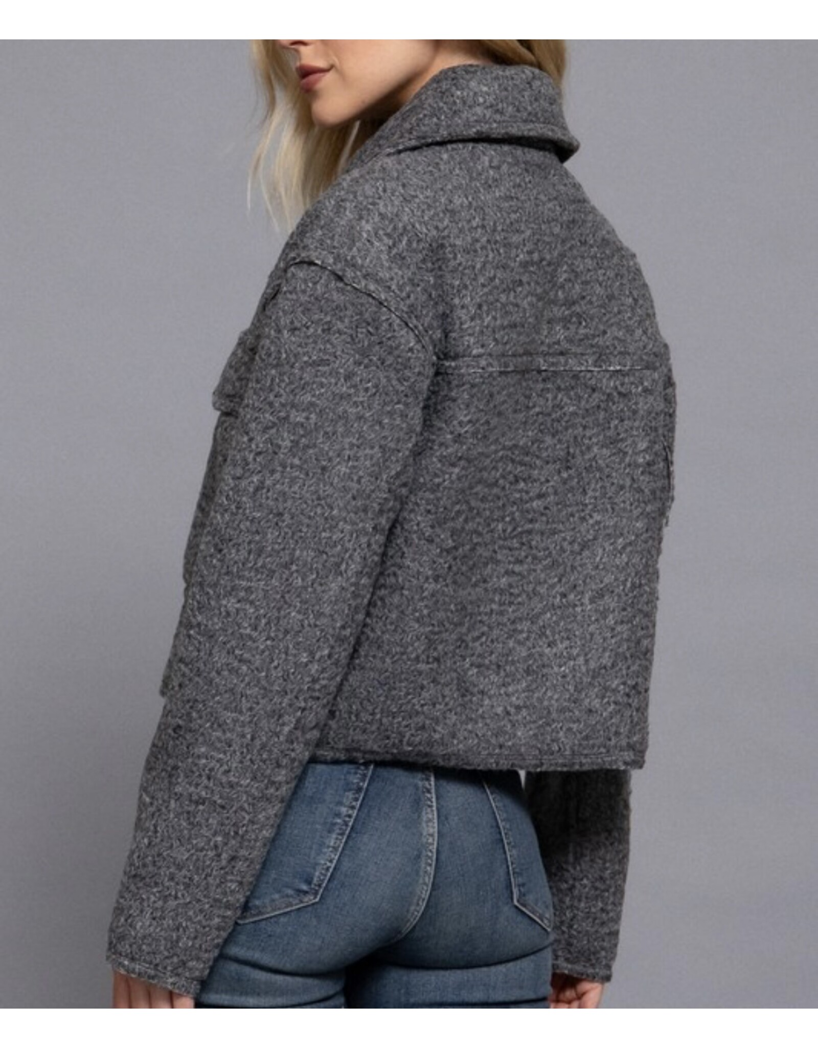 Boucle short waisted jacket