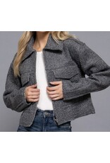 Boucle short waisted jacket