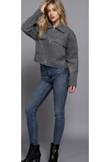 Boucle short waisted jacket