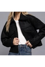 Boucle short waisted jacket