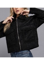 Boucle short waisted jacket