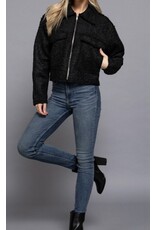 Boucle short waisted jacket