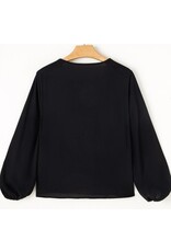 LATA Leopard patchwork v-neck blouse LATA Leopard patchwork v-neck blouse