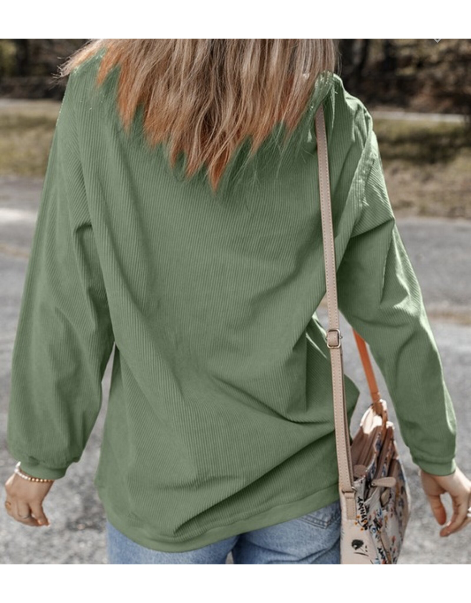 LATA Lucky rhinestone clover sweatshirt