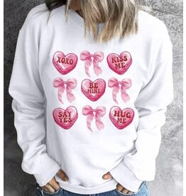 LATA Valentine candy sweatshirt