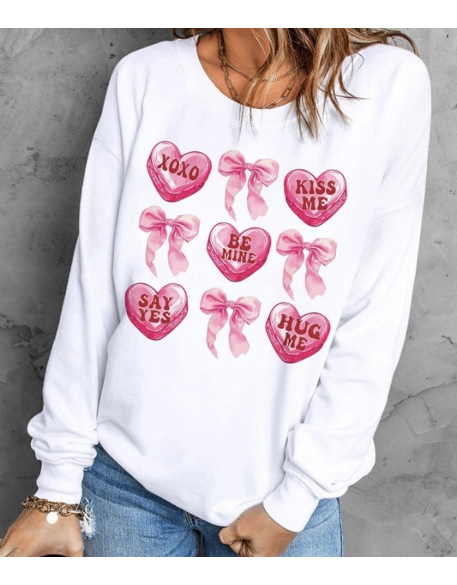 LATA Valentine candy sweatshirt