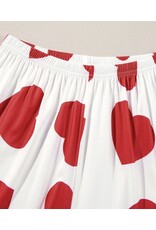Heart print ruffle pj set