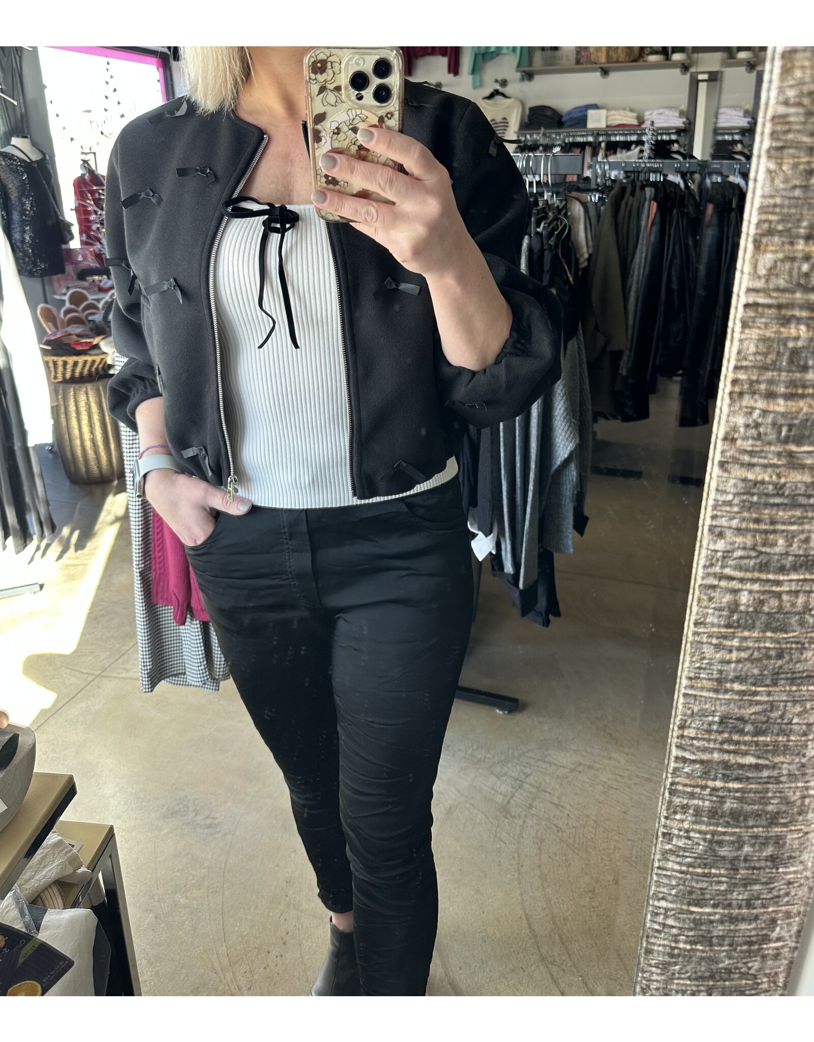venti6 Venti 6 Satin Drawstring Crinkle Jogger