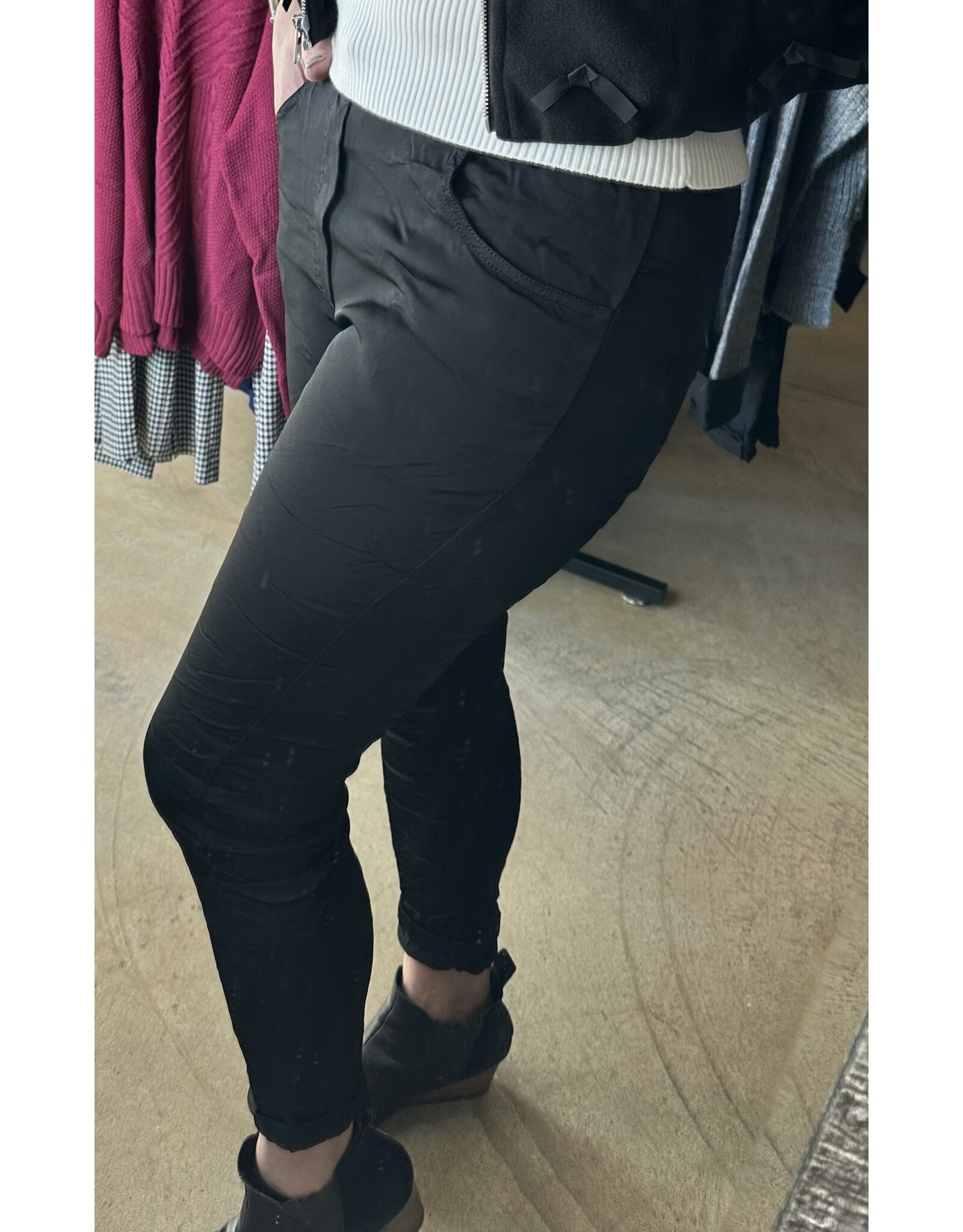venti6 Venti 6 Satin Drawstring Crinkle Jogger