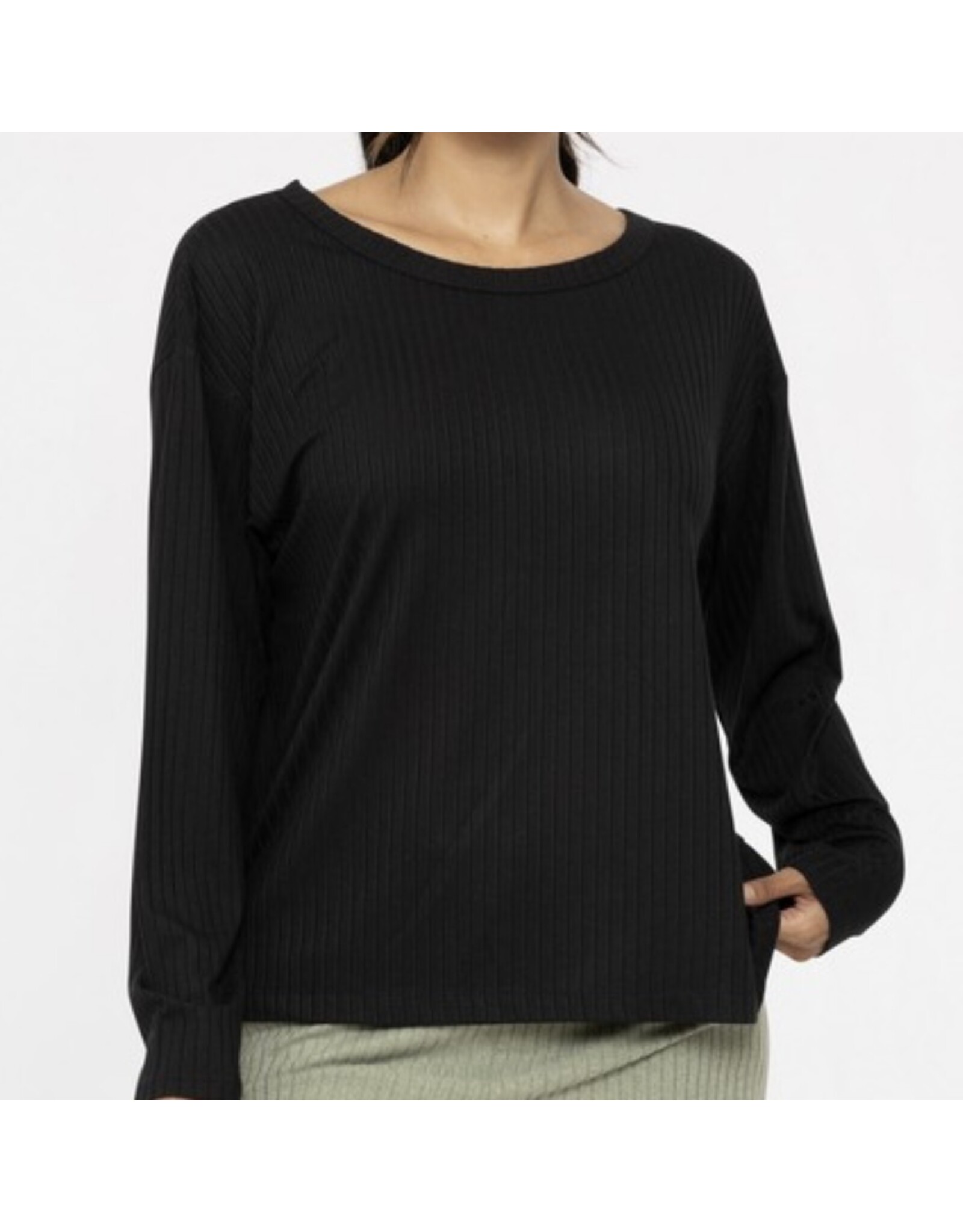 mono b soft ribbed top
