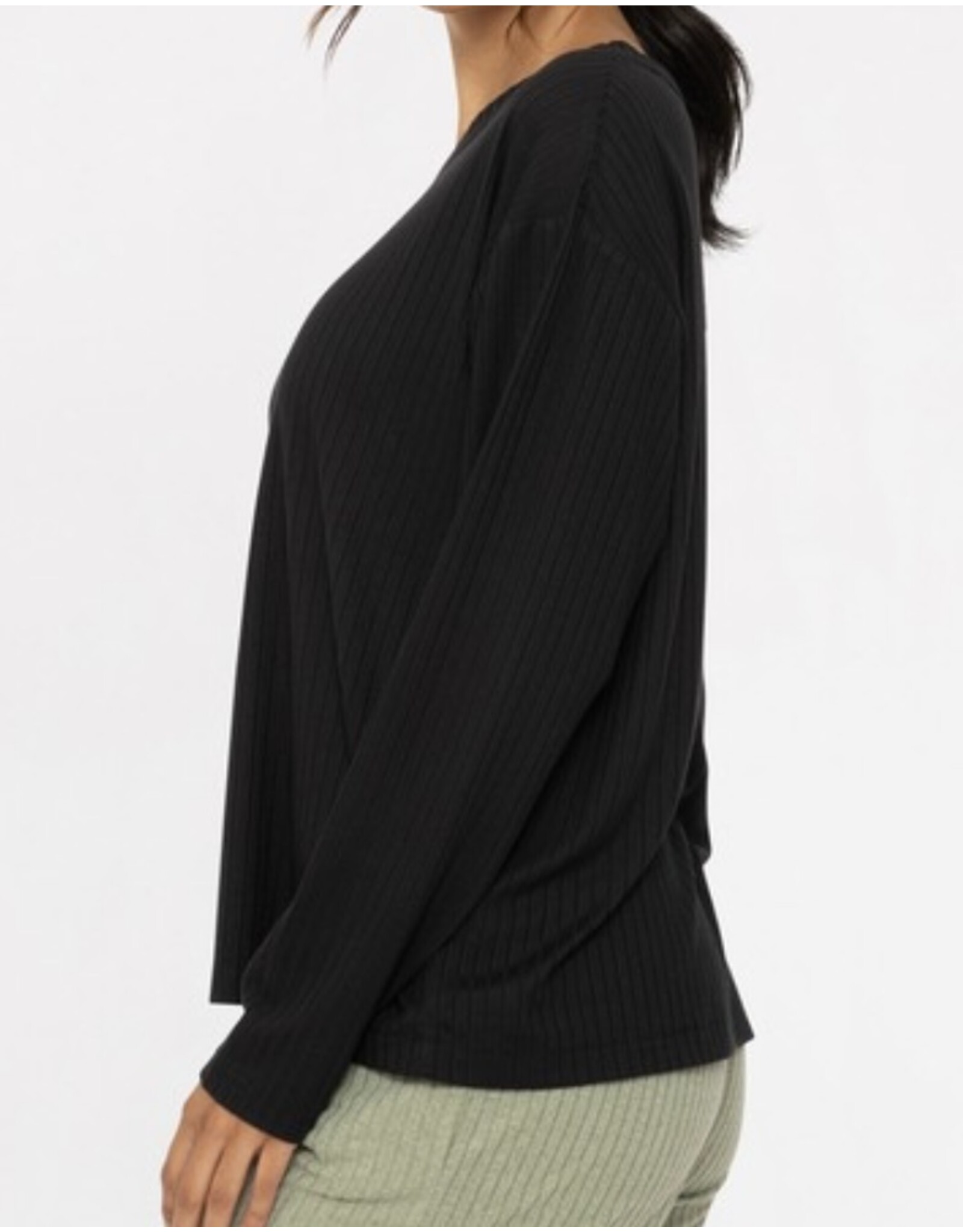 mono b soft ribbed top