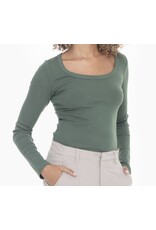 mono b slim fit scoop neck top