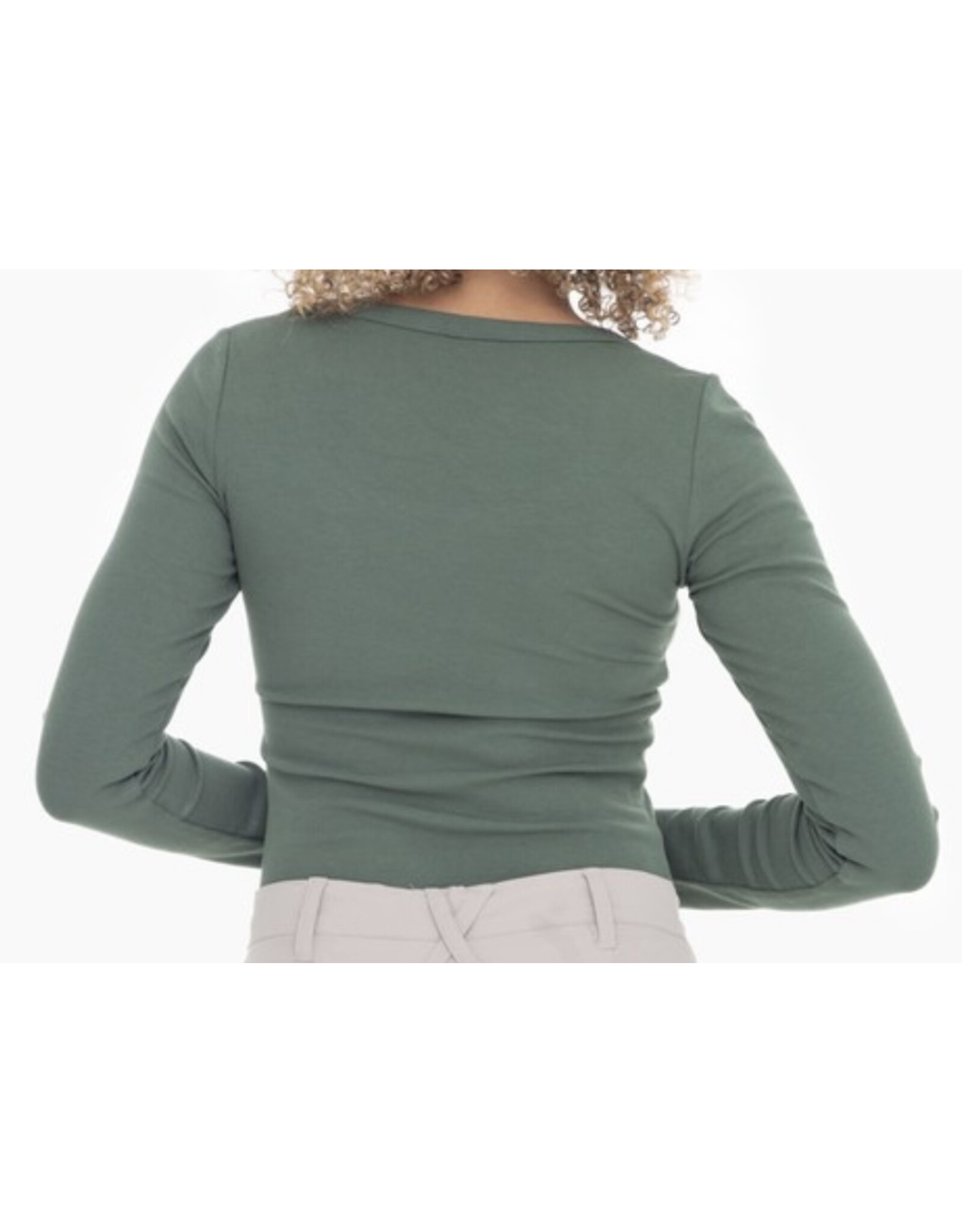 mono b slim fit scoop neck top