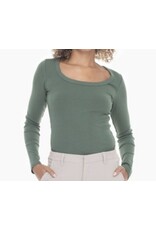 mono b slim fit scoop neck top