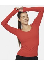 mono b slim fit scoop neck top