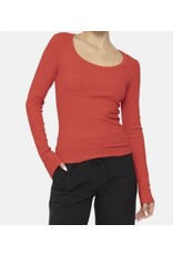 mono b slim fit scoop neck top