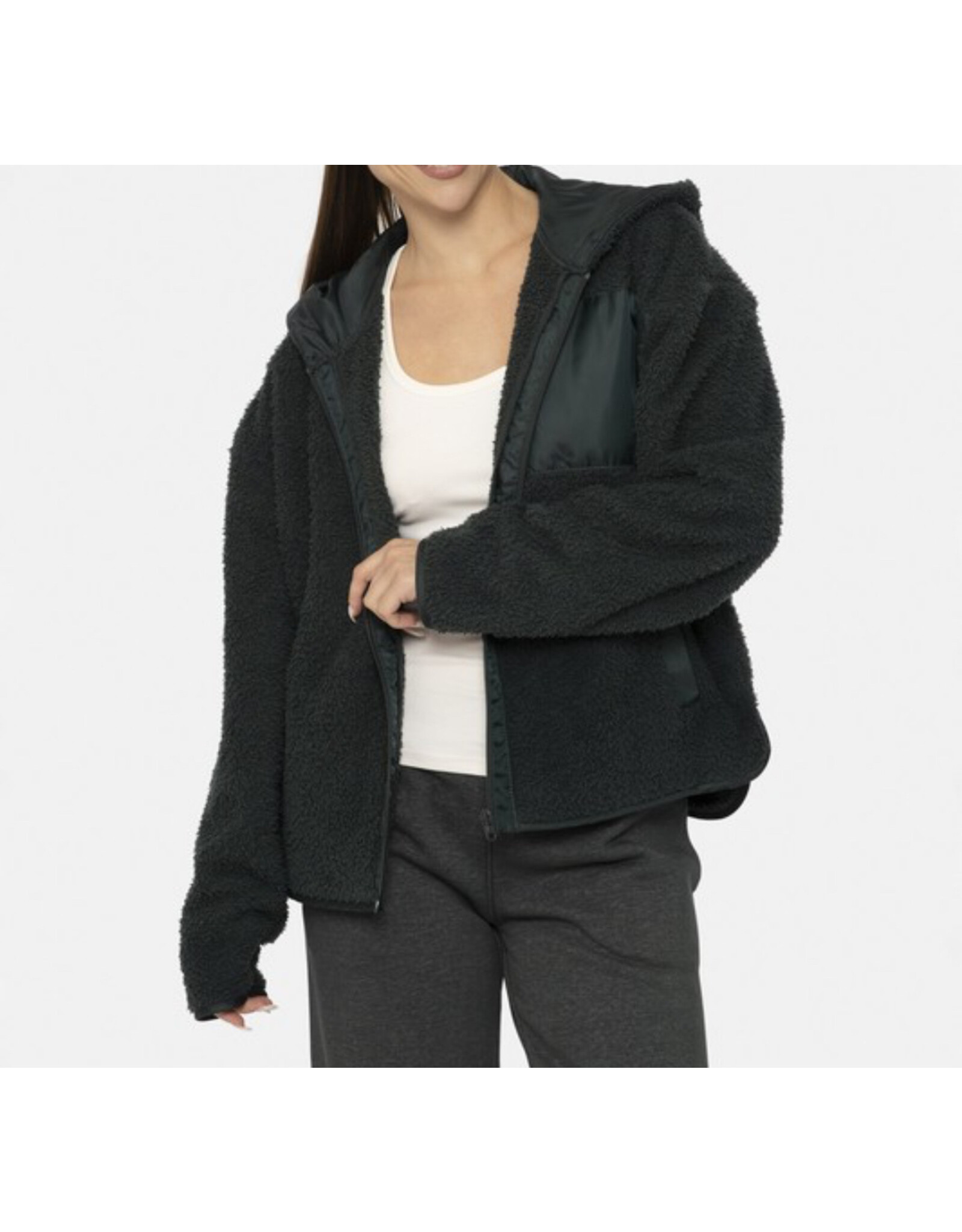 mono b Softest zip up sherpa hoodie