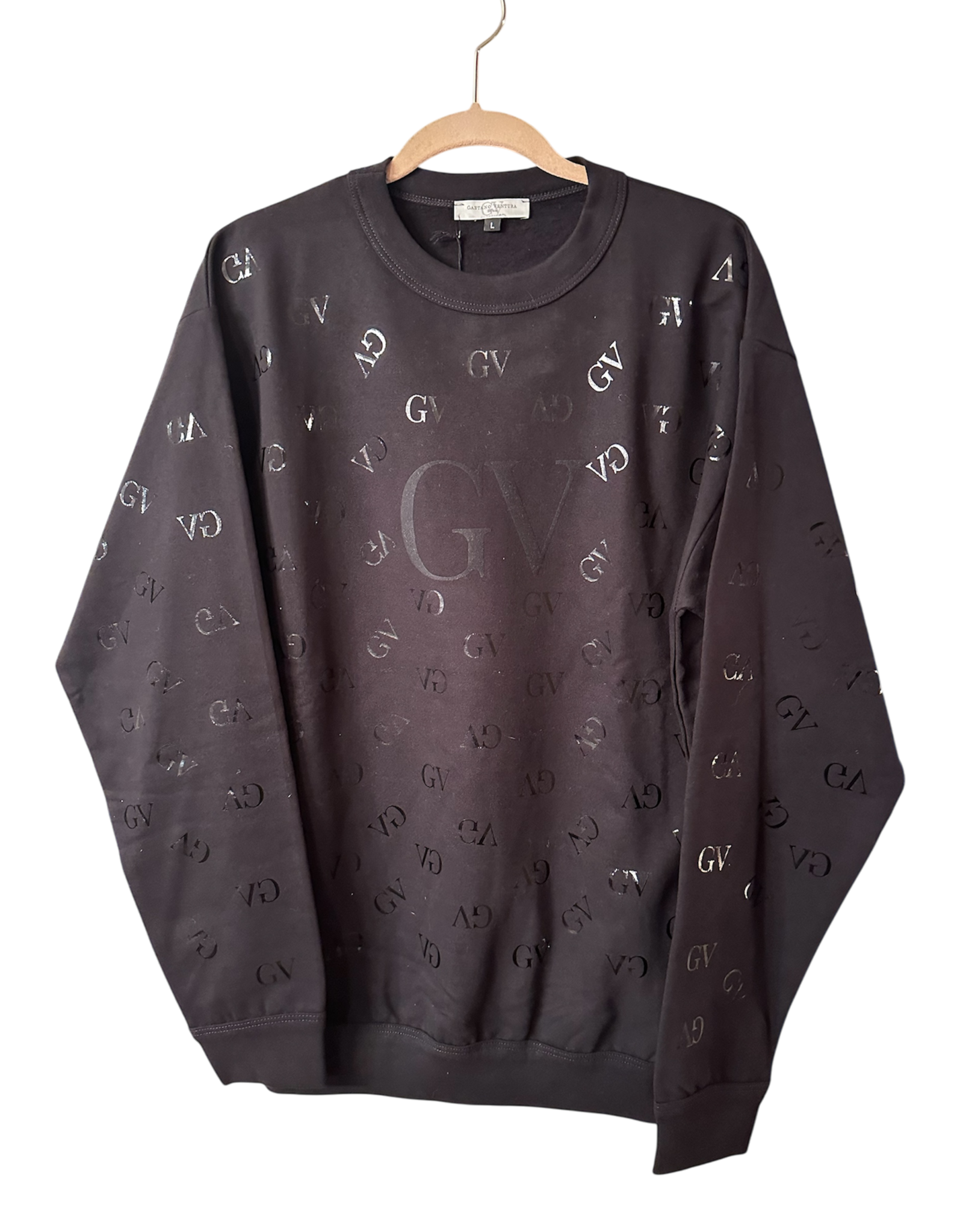 Gaetano Ventura GV black on black logo sweatshirt