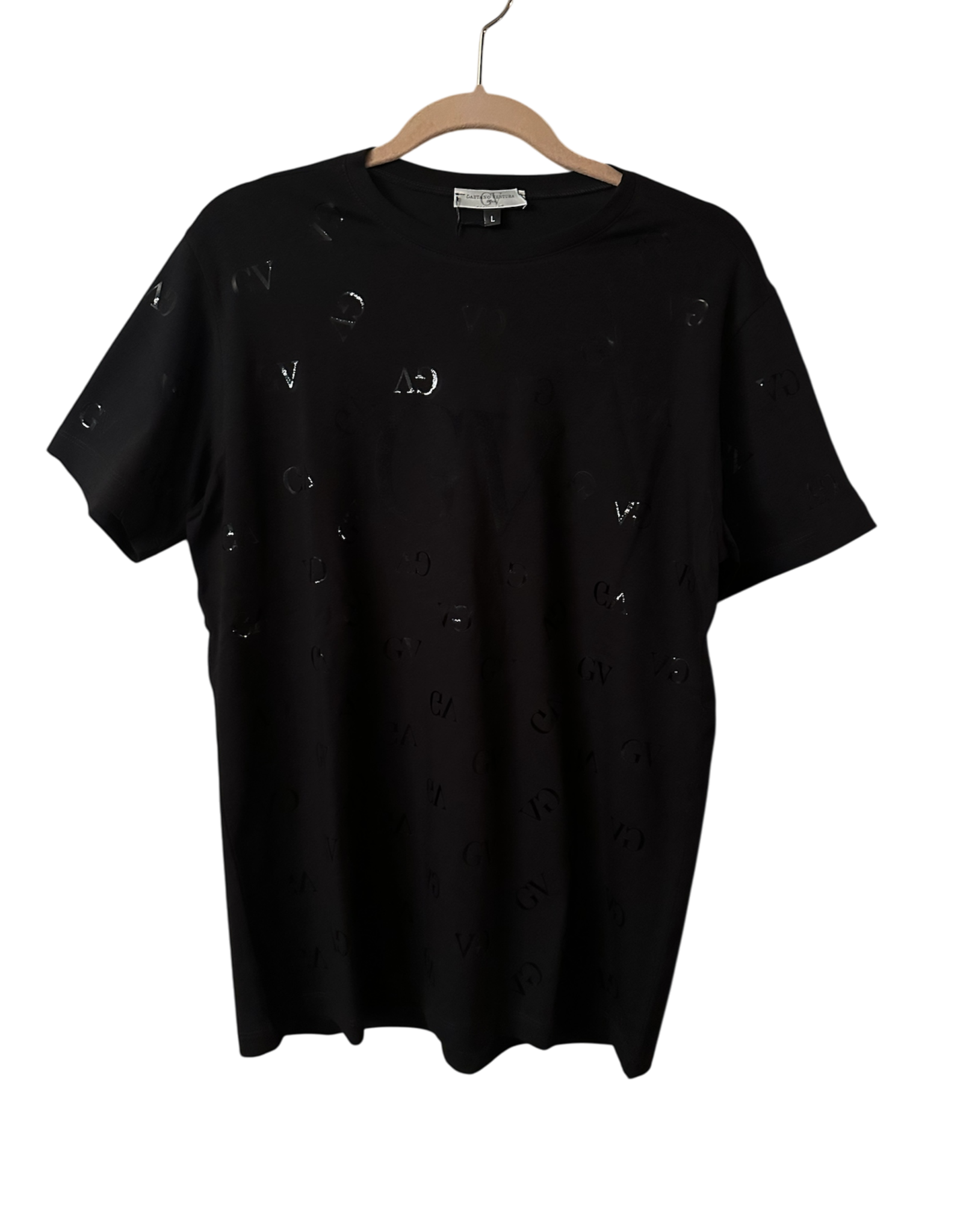 Gaetano Ventura GV black on black logo tee