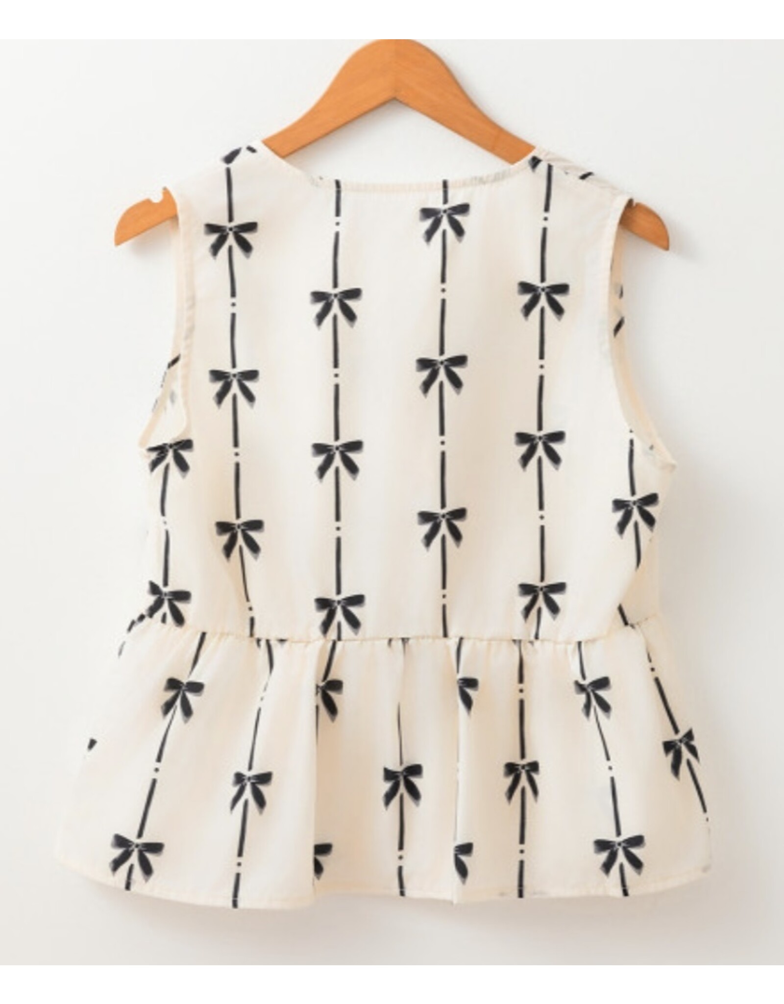 White Bow Tie Closure Vest