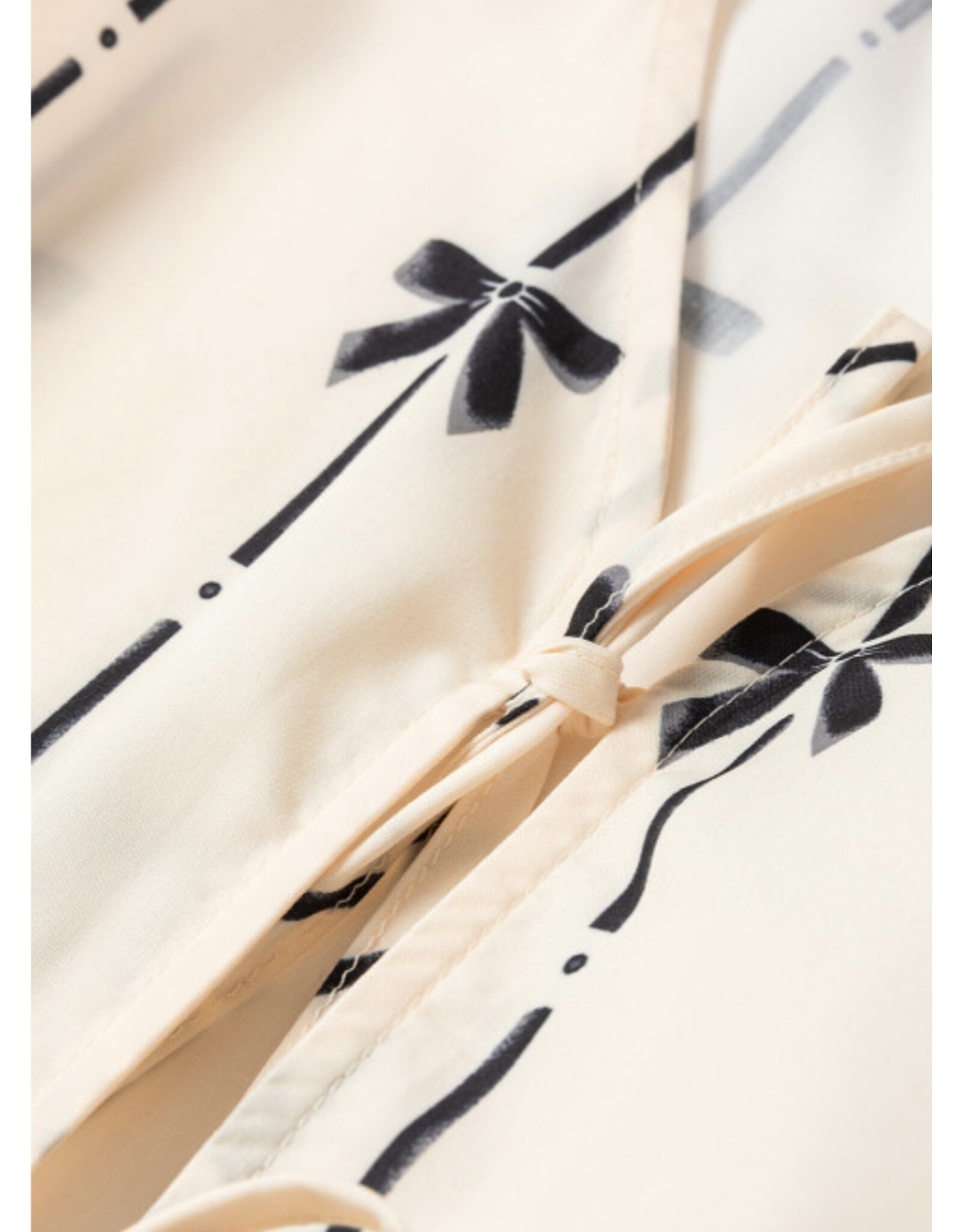 White Bow Tie Closure Vest