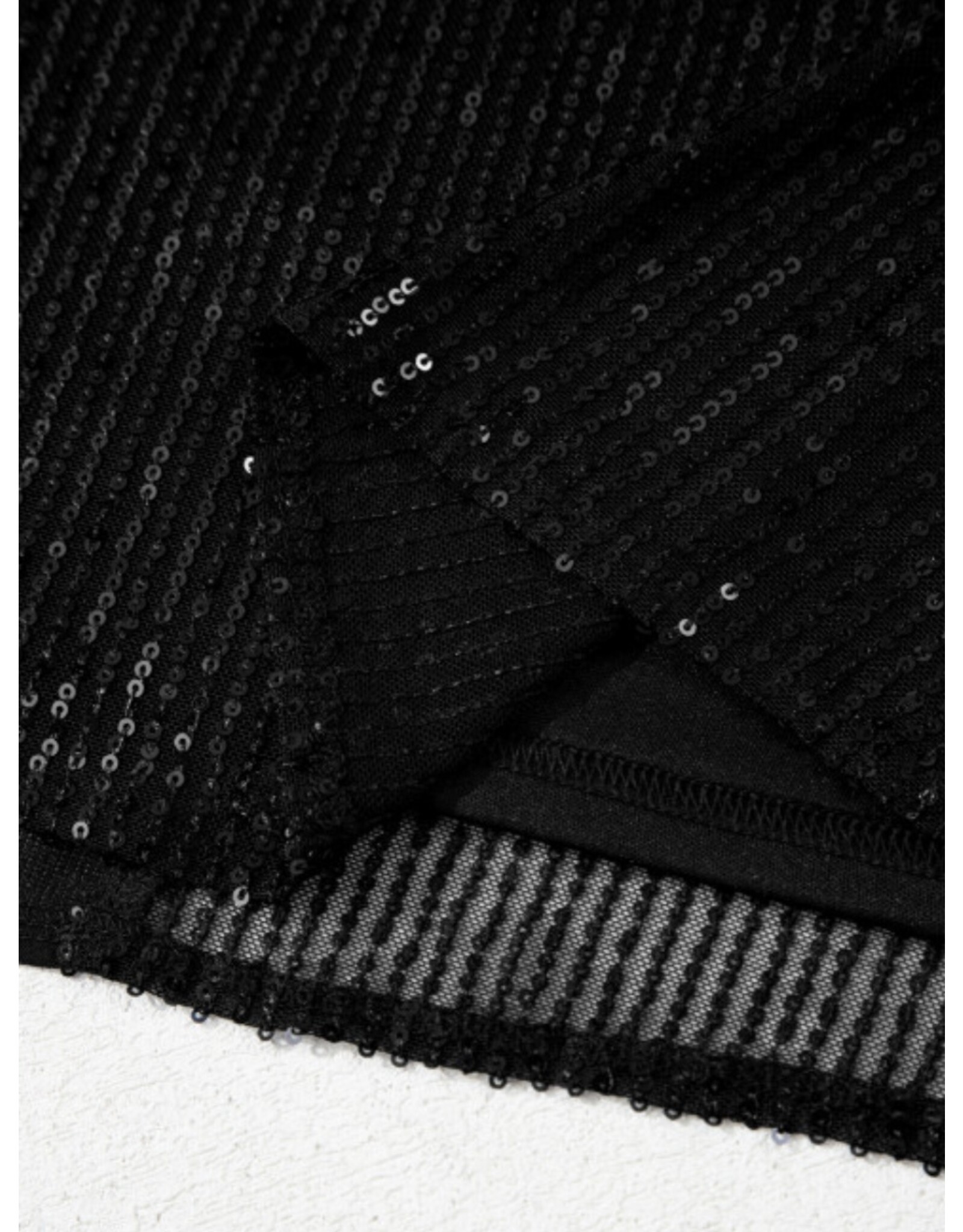 Black Sequin Racerback Tank