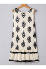 Geometric Sleeveless Hollowed Bowknot Mini Dress