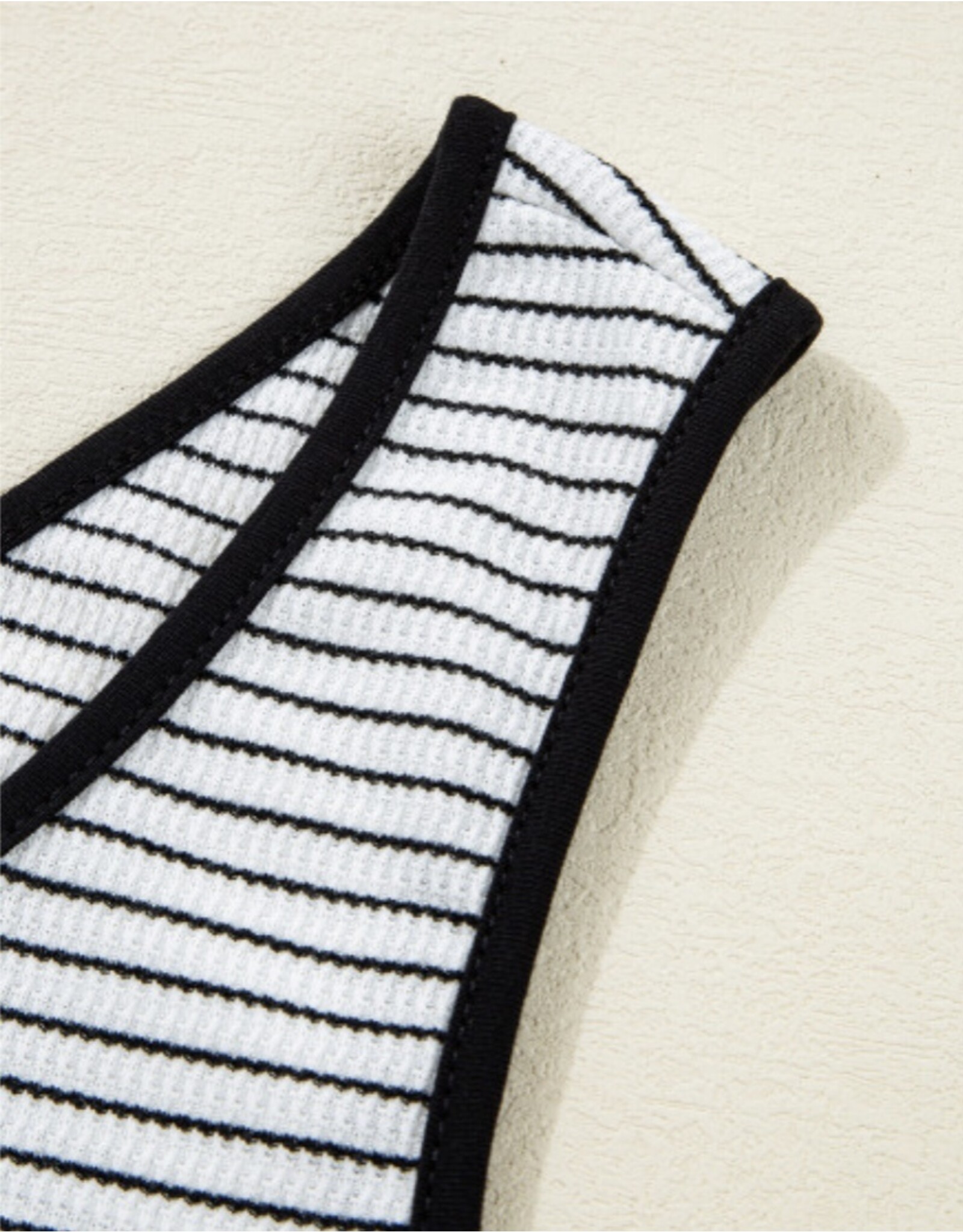 Stripe Criss Cross Slim Fit Sleeveless Midi Dress