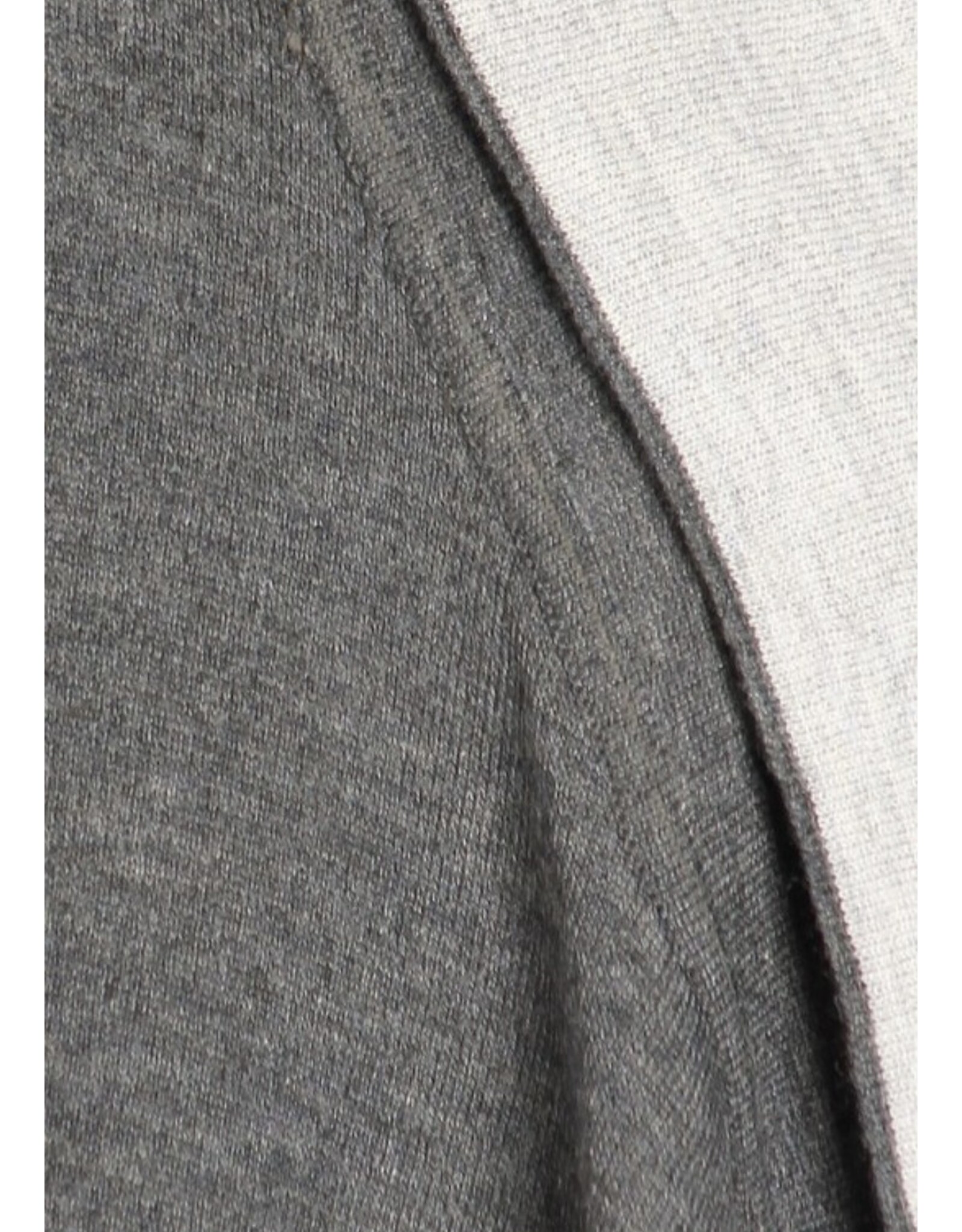 Thigh length two tone open cardigan