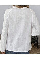 Paisley Embroidered Crinkle Blouse