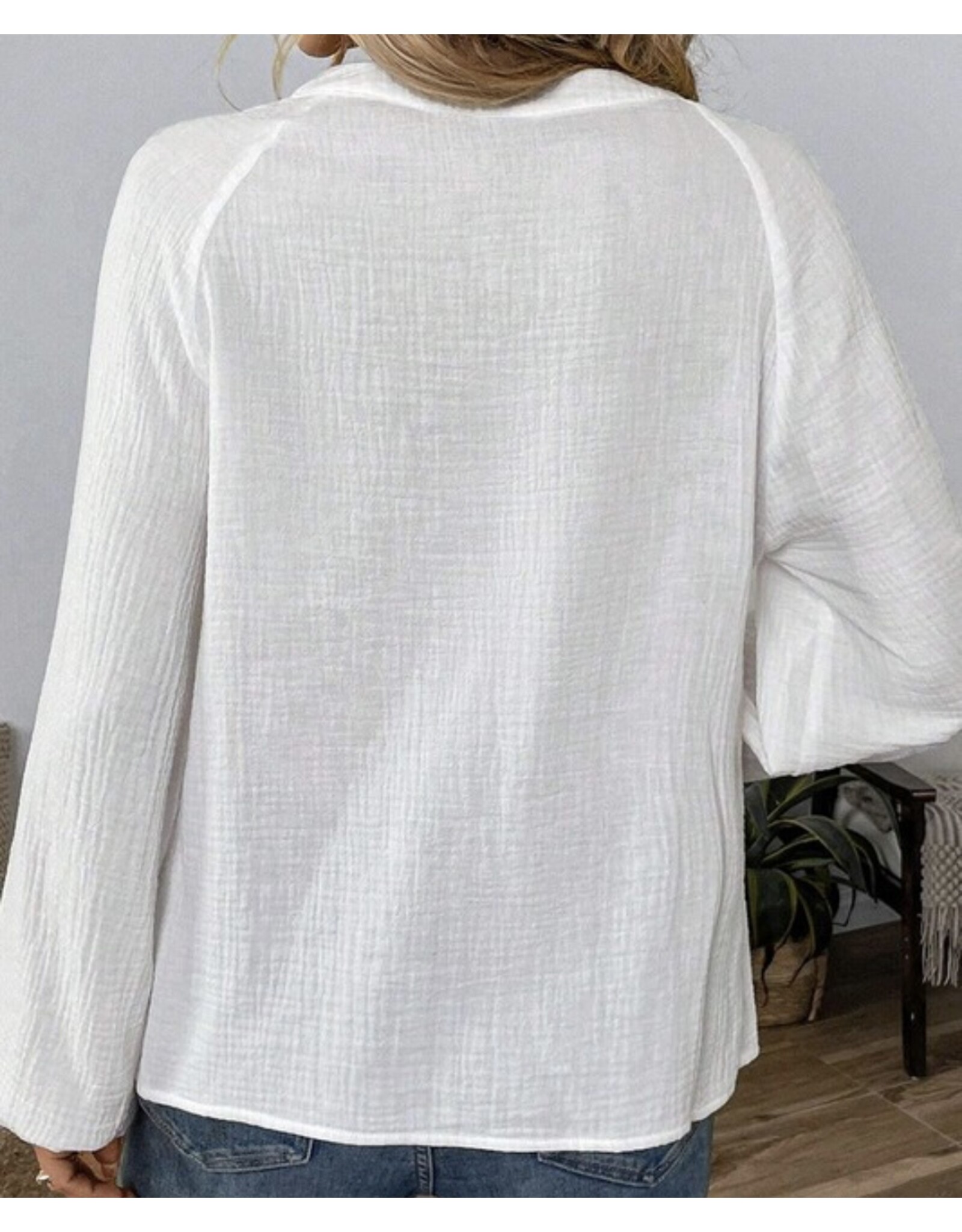 Paisley Embroidered Crinkle Blouse