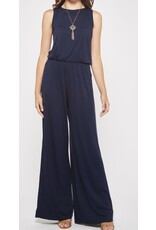 Solid Navy Jumpsuit