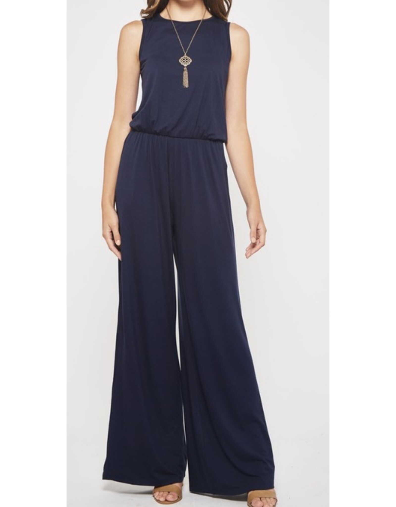 Solid Navy Jumpsuit