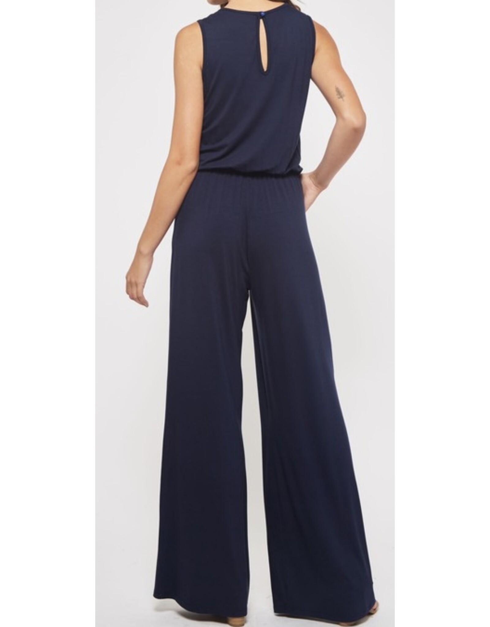 Solid Navy Jumpsuit