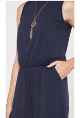 Solid Navy Jumpsuit