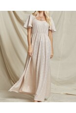 Champagne glittery maxi dress