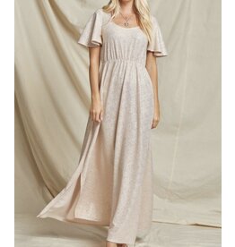 Champagne glittery maxi dress