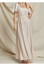 Champagne glittery maxi dress