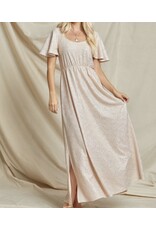 Champagne glittery maxi dress