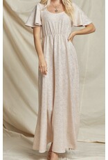 Champagne glittery maxi dress