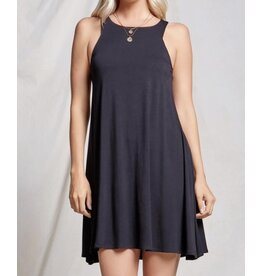 Navy tank style tee dress