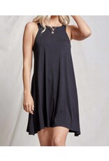 Navy tank style tee dress