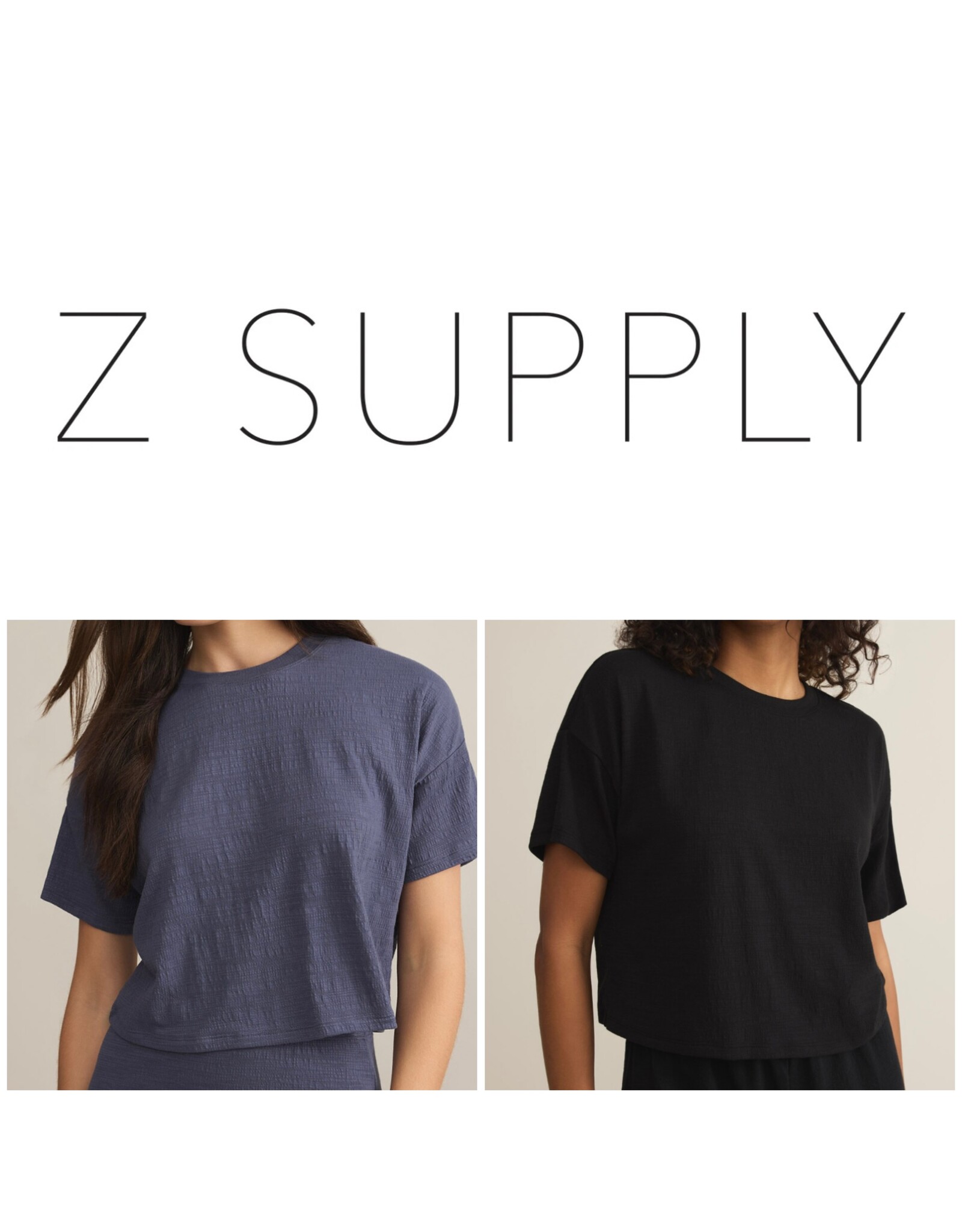 ZSupply Z SUPPLY  Sway textured cropped t