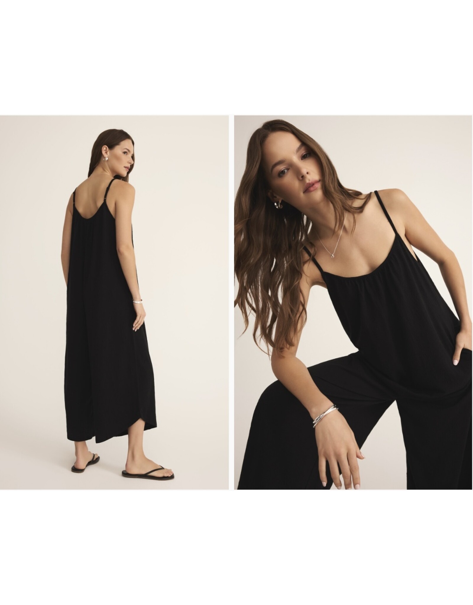 ZSupply ZSUPPLY Textured Flared Jumpsuit