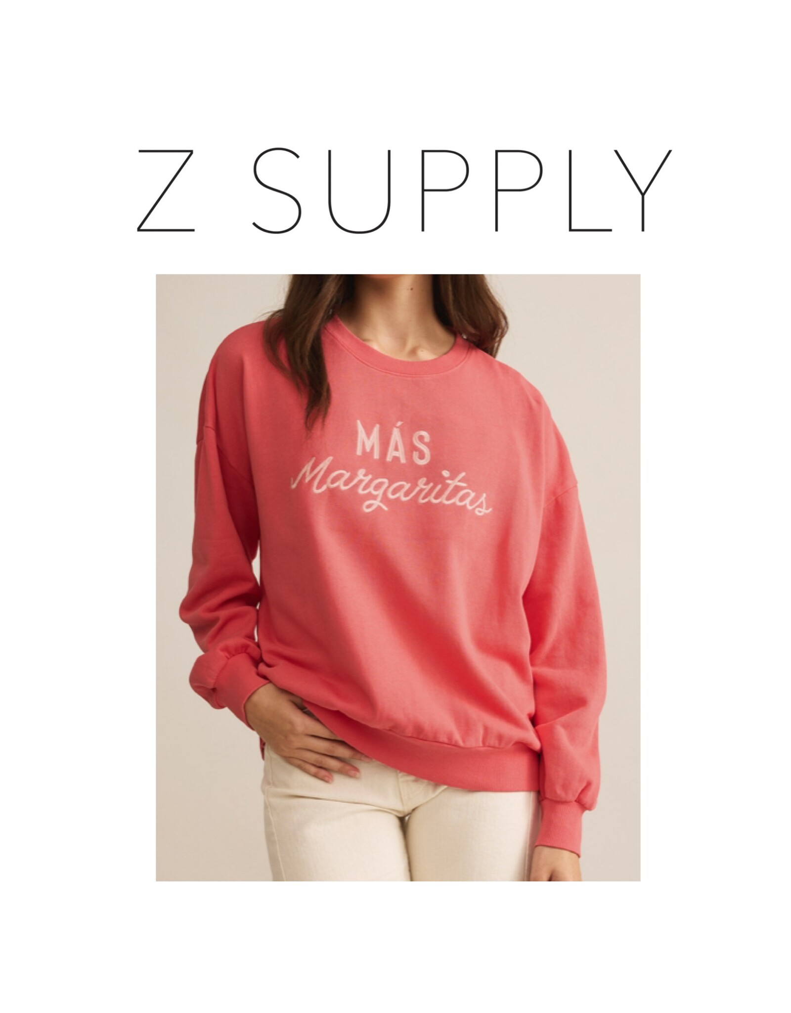 ZSupply ZSUPPLY Margs Sunday Sweatshirt  Sunset Pink
