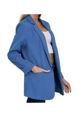 Woven long sleeve classic blazer