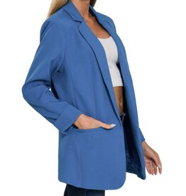 Woven long sleeve classic blazer
