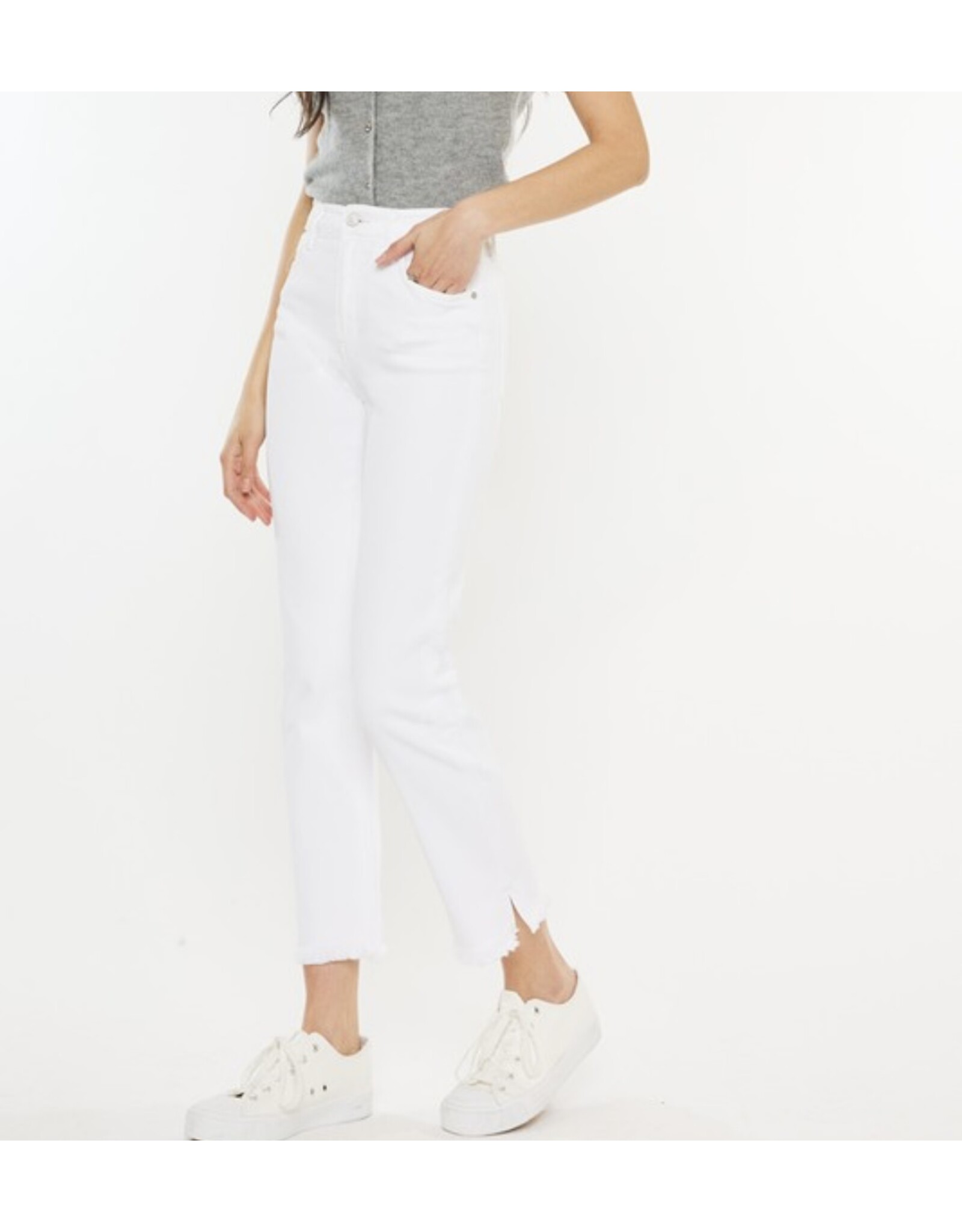 Kan Can White HR Slim Straight Jeans
