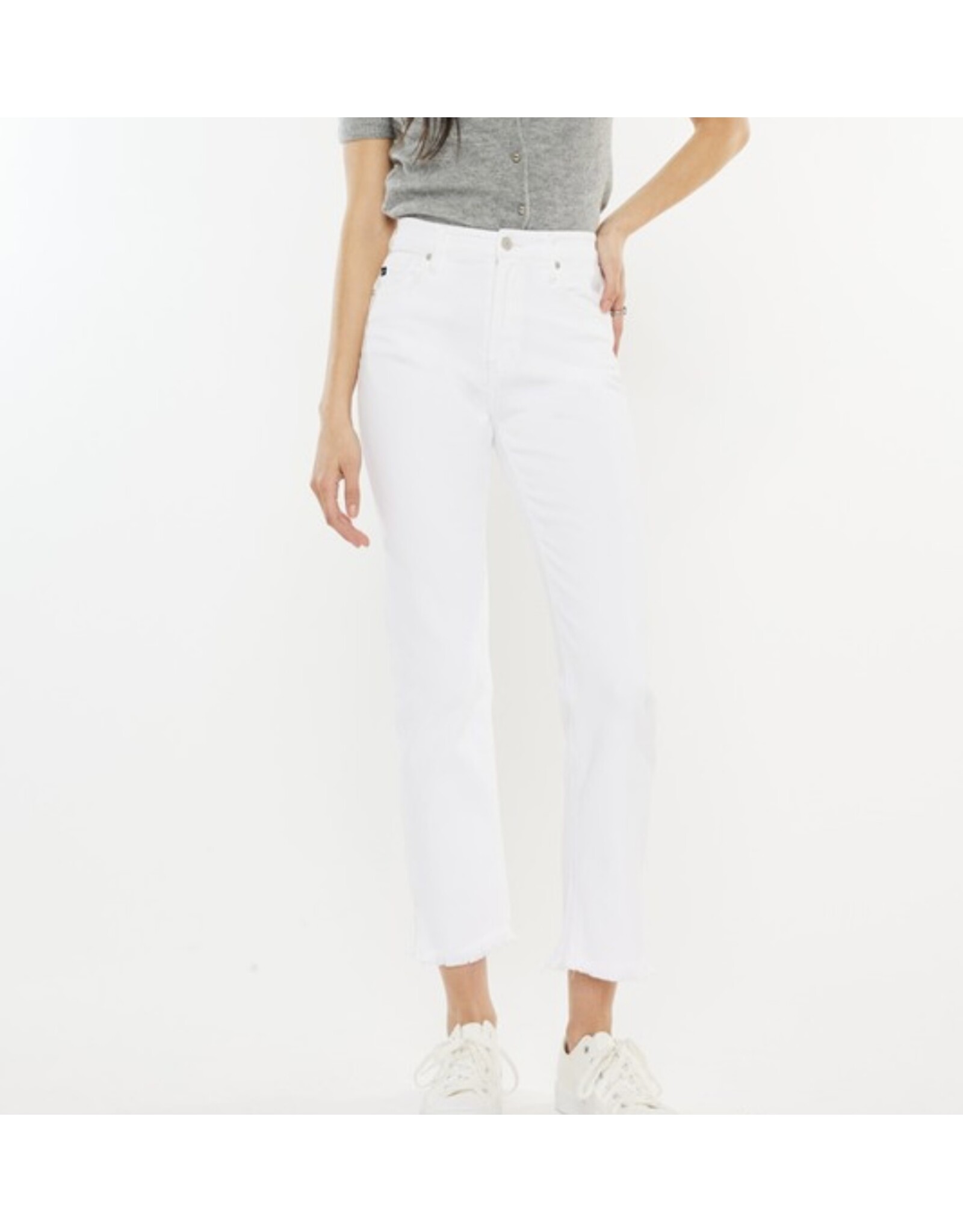 Kan Can White HR Slim Straight Jeans