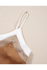 LATA Khaki Chevron Tank Top